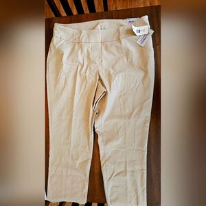 Alia Women color sand Stretch Pants plus sz 22W